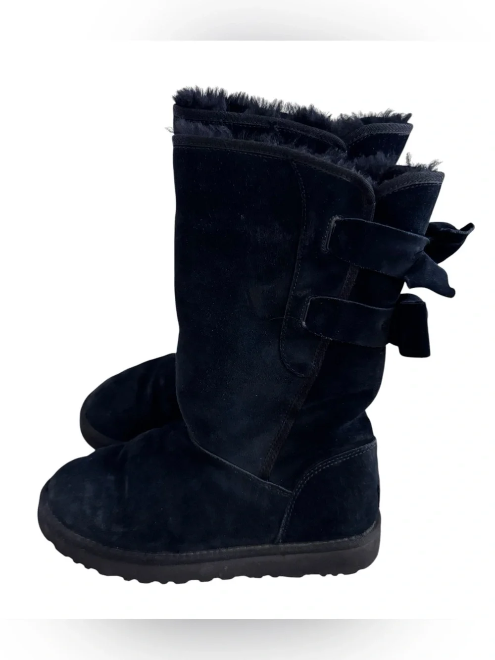 Ugg Black Allegra Bow II Boots Size 7